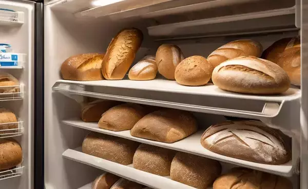 Lots of bread in the fridge